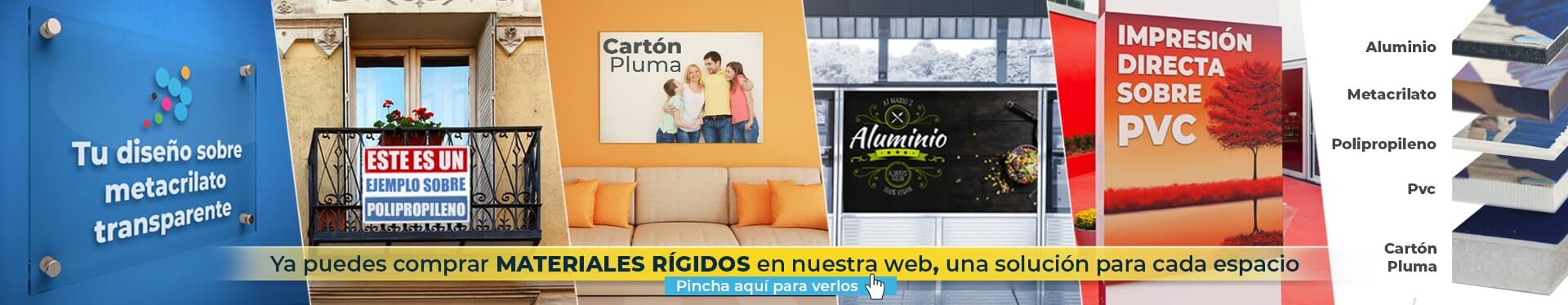 Ya puedes comprar MATERIALES RÍGIDOS en nuestra web, una solución para cada espacio